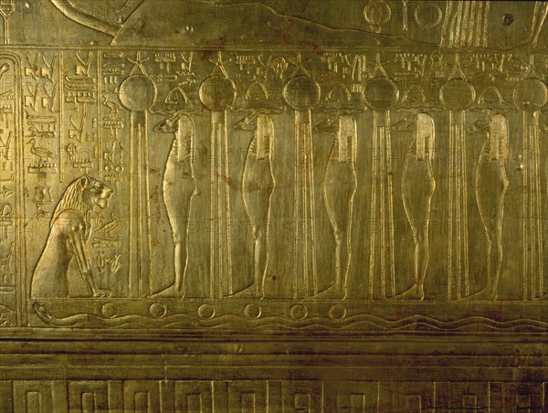 Details from Tutankhamuns shrine in the form of the second sactuary of the South (Per Wer)