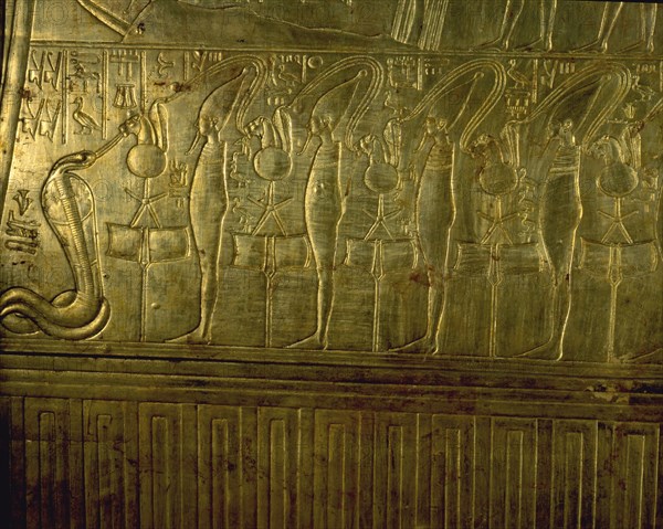 Details from Tutankhamuns shrine in the form of the second sactuary of the South (Per Wer)