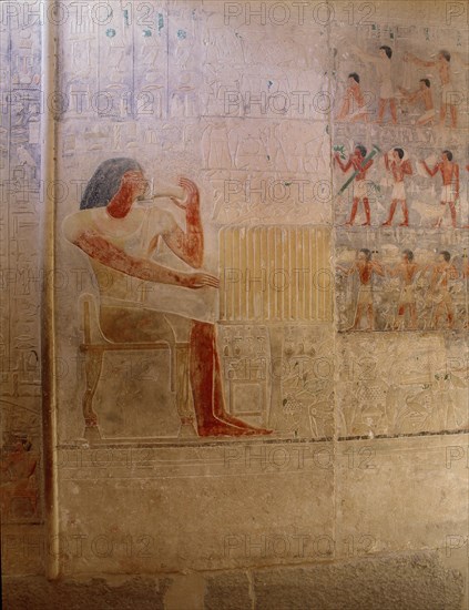 A relief from the tomb of the vizier Ptah hotep at Saqqara