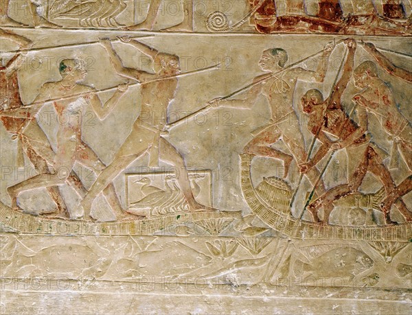 A relief from the tomb of the vizier Ptah hotep at Saqqara