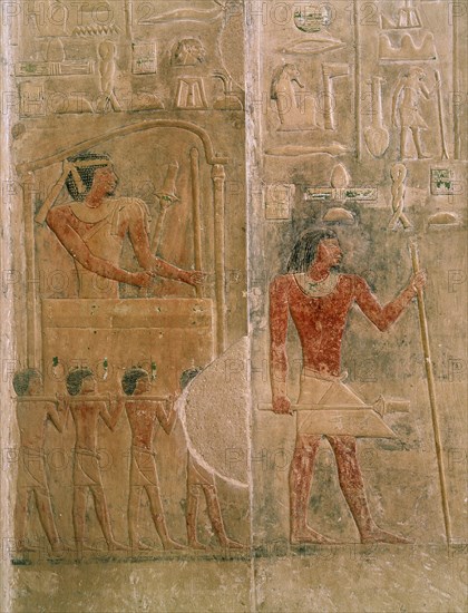 A relief from the tomb of the vizier Ptah hotep at Saqqara