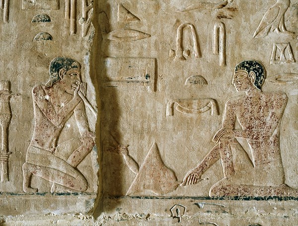 A relief from the mastaba of Niankhkhnum and Khnumhotep