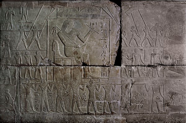 A limestone relief from the tomb of Ipi