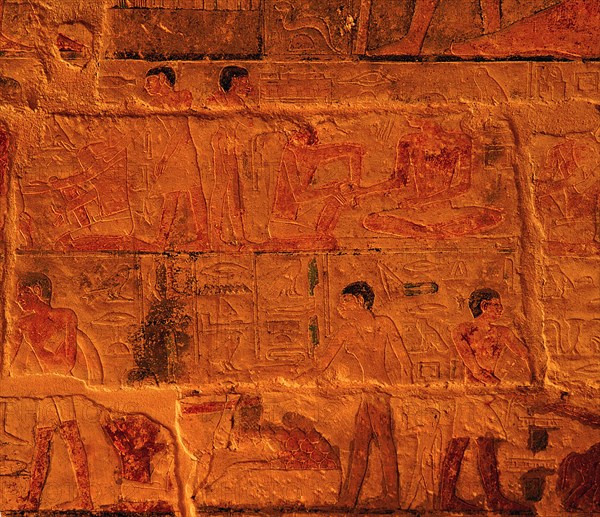 Reliefs in the tomb of Ankhmahor at Saqqara