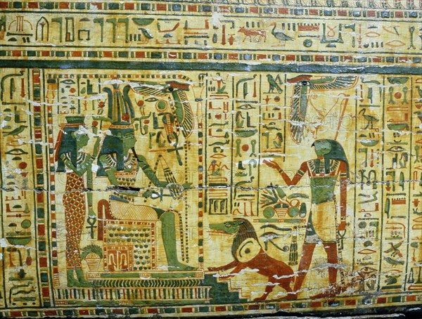 Detail from coffin of Nespawershepi, chief scribe of the Temple of Amun