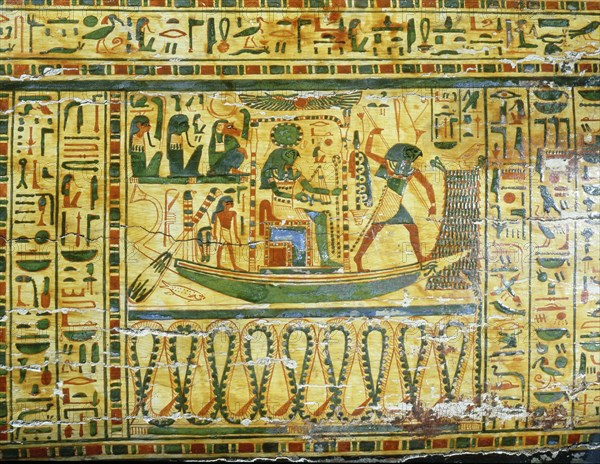 Detail from coffin of Nespawershepi, chief scribe of the Temple of Amun