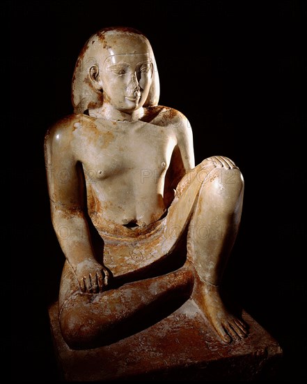 Statue of a seated dignitary from the court of pharaoh Psammetichus I