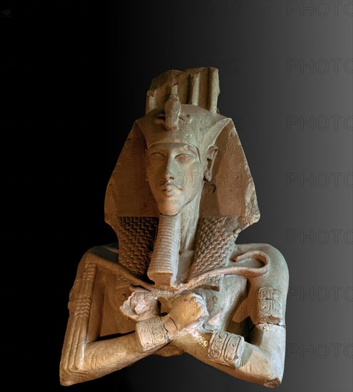 Bust from a colossal statue of Akhenaten, one of a series depicting the king in various guises erected at the new solar temple of Aten constructed by the king at Karnak early in his reign