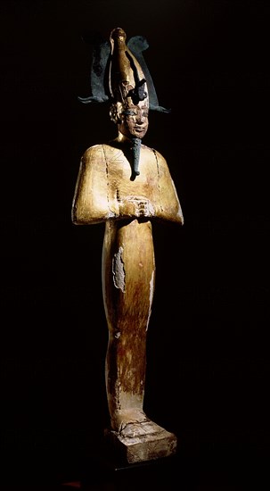 Gilt wood statue of Osiris, god of death, resurrection and fertility