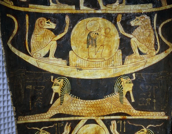 Detail from coffin of Nespawershepi, chief scribe of the Temple of Amun