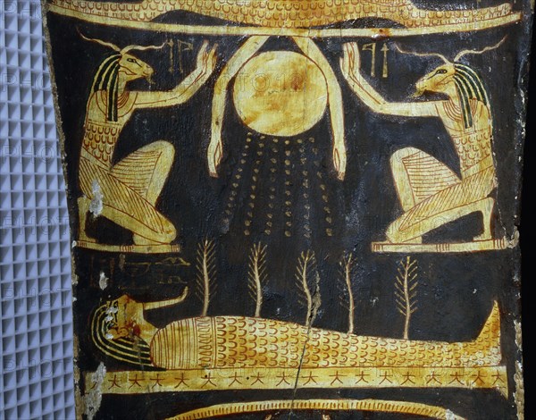 Detail from coffin of Nespawershepi, chief scribe of the Temple of Amun