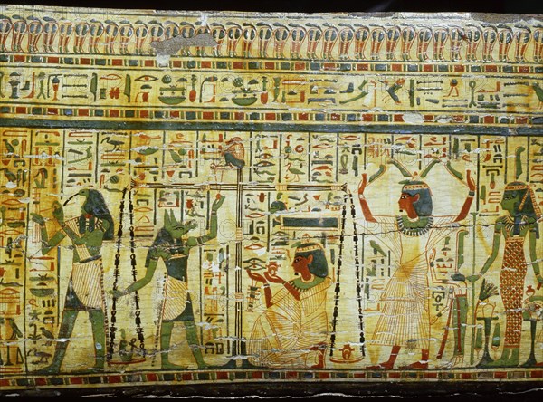 Detail from coffin of Nespawershepi, chief scribe of the Temple of Amun