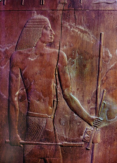 One of six panels from the mastaba of Hesire, a high official of King Zoser