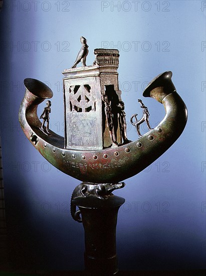 Insignia in the form of a solar barque dedicated to Djedher used in Nile processions and funerary rites