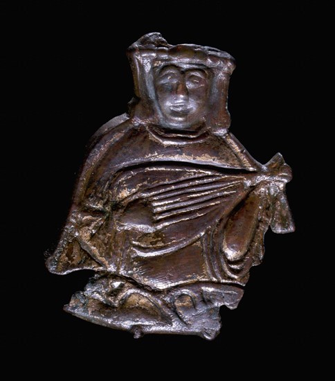 Copper figure of a court musician