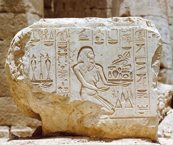 Relief with the god of the Nile and inundation, Hapy