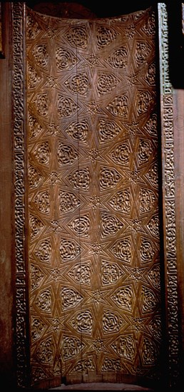 Wood panel with geometric designs