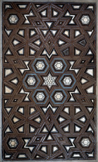 Geometric pattern from a wooden door