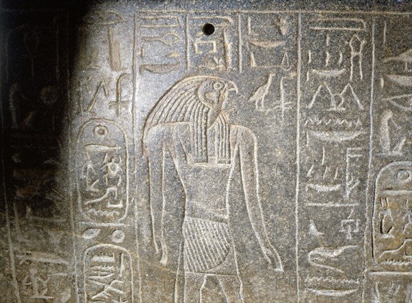 Detail of a 19th Dynasty sarcophagus reused at Tanis by Psusennes I