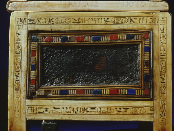 Inlaid ivory panelled casket from the reign of Ramesses IX