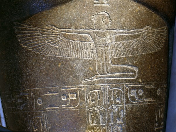 Detail of a 19th Dynasty sarcophagus reused at Tanis by Psusennes I