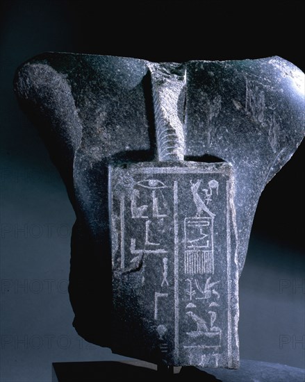 Torso fragment of a statue of Nectanebo II, last pharaoh before the Greek occupation