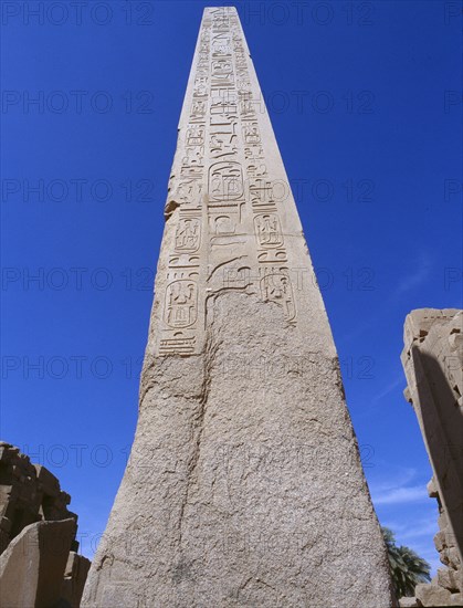 View of the south, broken obelisk of Hatshepsut