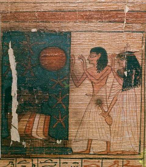 A vignette from the Book of the Dead of Neferrenpet