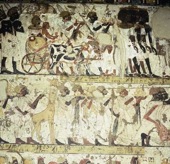 Tomb painting from the tomb of Amenhotep Huyi