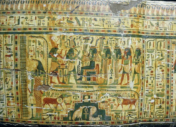 Detail from coffin of Nespawershepi, chief scribe of the Temple of Amun