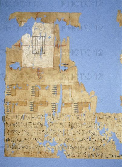 Detail from the linen shroud of the official Meh, with text from the judgement chapters of the Book of the Dead
