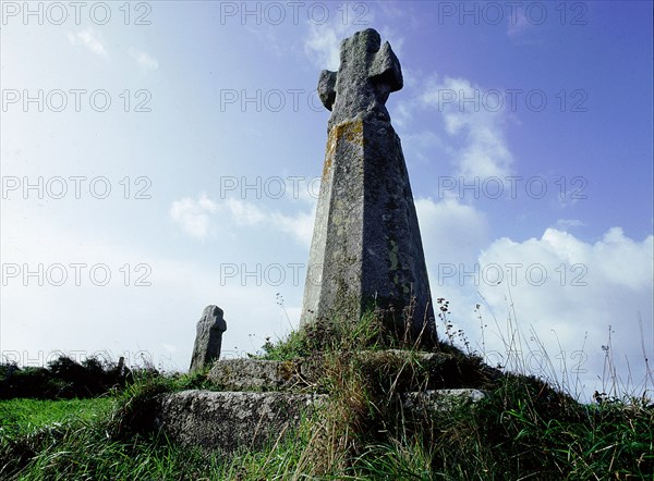 Croas Men monument at Lampaul Plondalmezeau, Finistere