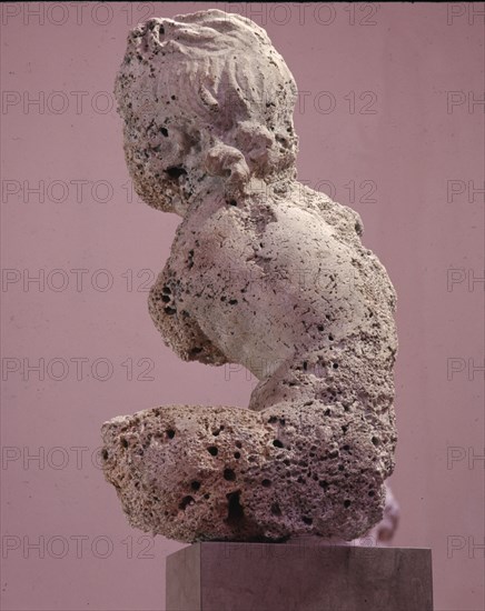 Statue found in a sunken Roman ship at Mahdia in Tunisia