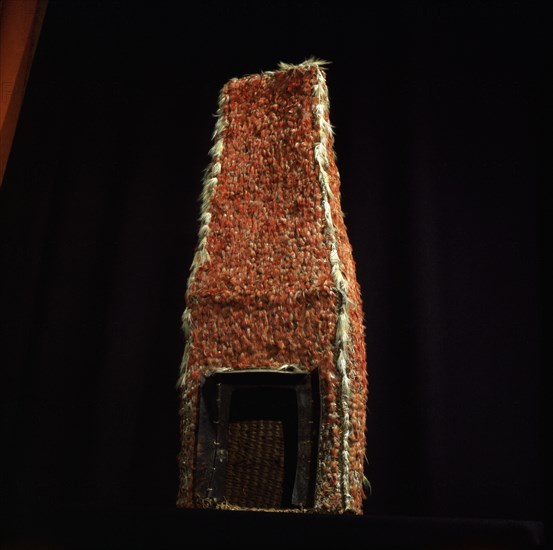 Model of a ceremonial house from a Hawaiian oracle and temple complex