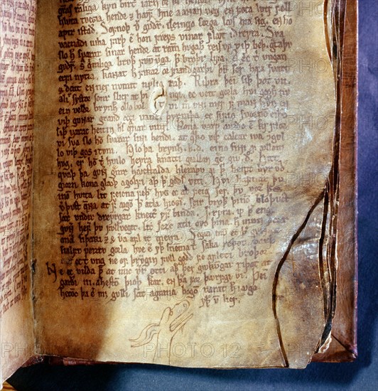 Page from the manuscript Gks 2365 4to, also known as Codex Regius