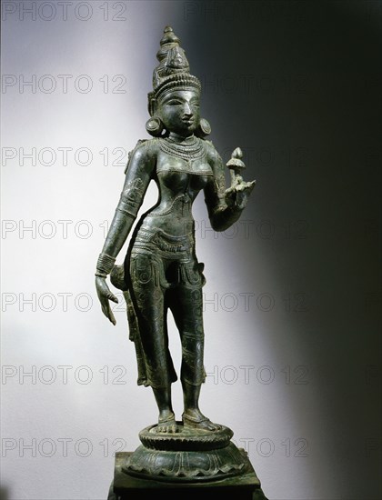 Statue of a goddess, part of a triad