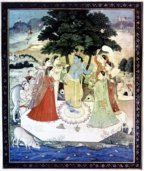 Illustrated page from the Gita Govinda