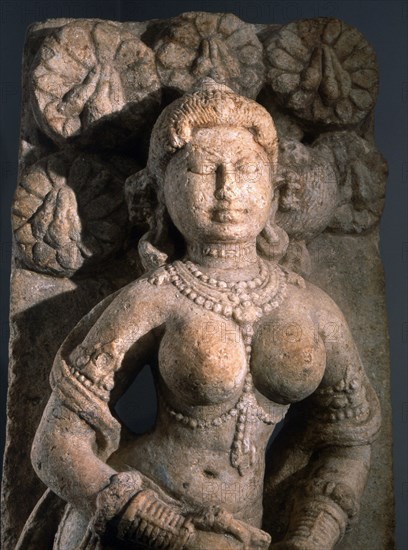 Relief with depiction of a Yakshi, a female divinity