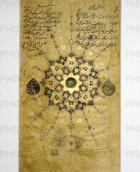 Shamsa from a Diwan i Anvari owned by Jahangir