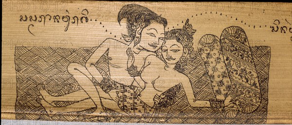 Erotic illustration from a Balinese book