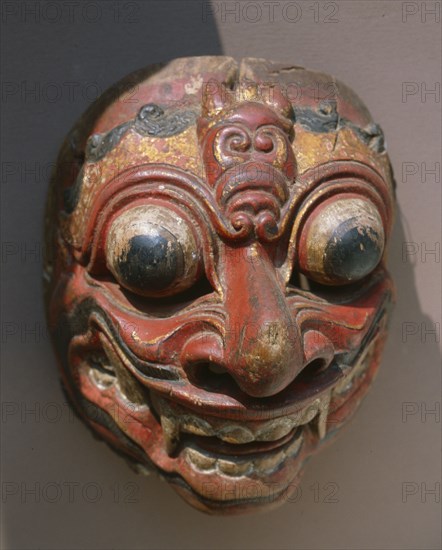 A mask used in wayang wong performances of the Hindu epics, especially the Ramayana