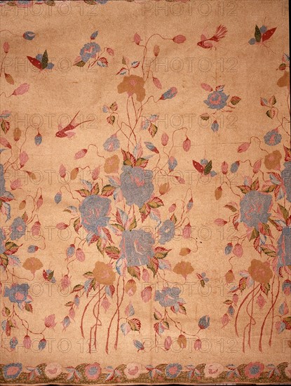 A batik sarong with a design of flowers which shows European influences
