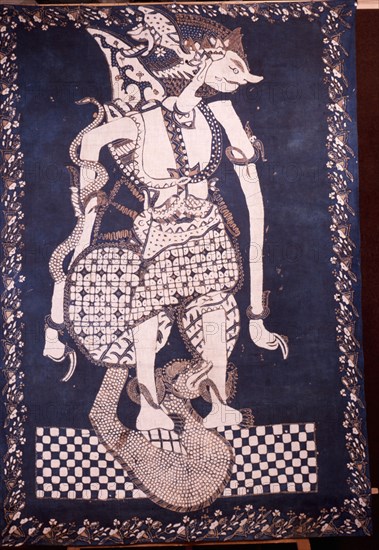 Batiks with wayang (puppet) design