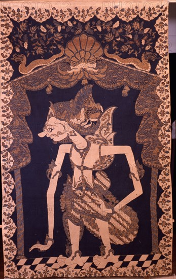 Batiks with wayang (puppet) design