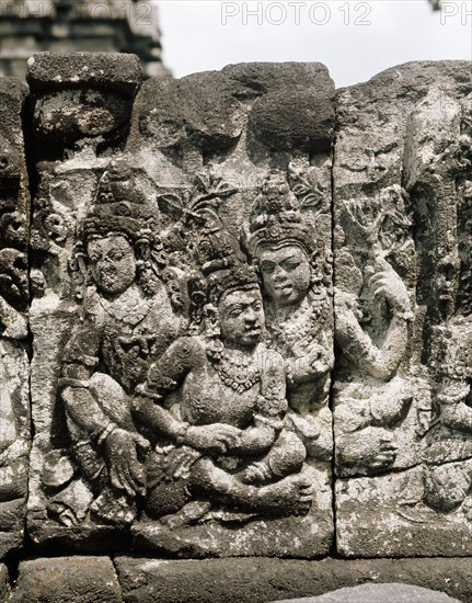 The reliefs, on the temples of the Lara Jonggrang complex, portray various deities or scenes taken from the great Hindu classics and especially the Ramayana