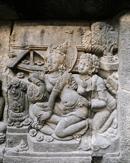 The reliefs, on the temples of the Lara Jonggrang complex, portray various deities or scenes taken from the great Hindu classics and especially the Ramayana