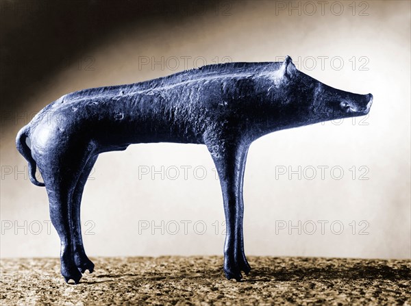 Bronze statue of a boar in the La Tene style
