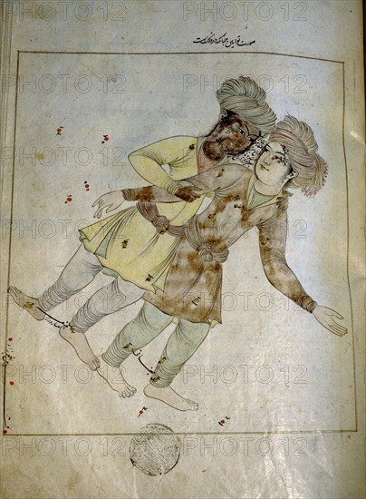 Illustration from a copy of The Book of Fixed Stars, written originally by the great Muslim astronomer Adb al Rahman Umar al Sufi