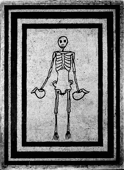 Mosaic of a skeleton