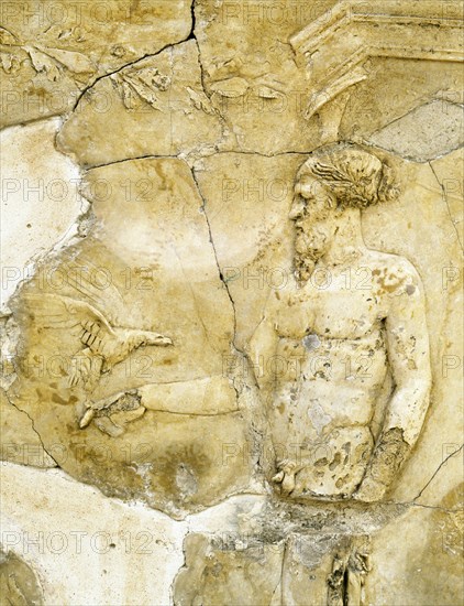 Stucco decoration from a house beneath the Villa Farnesina, Rome, dating from the late 1st century BC